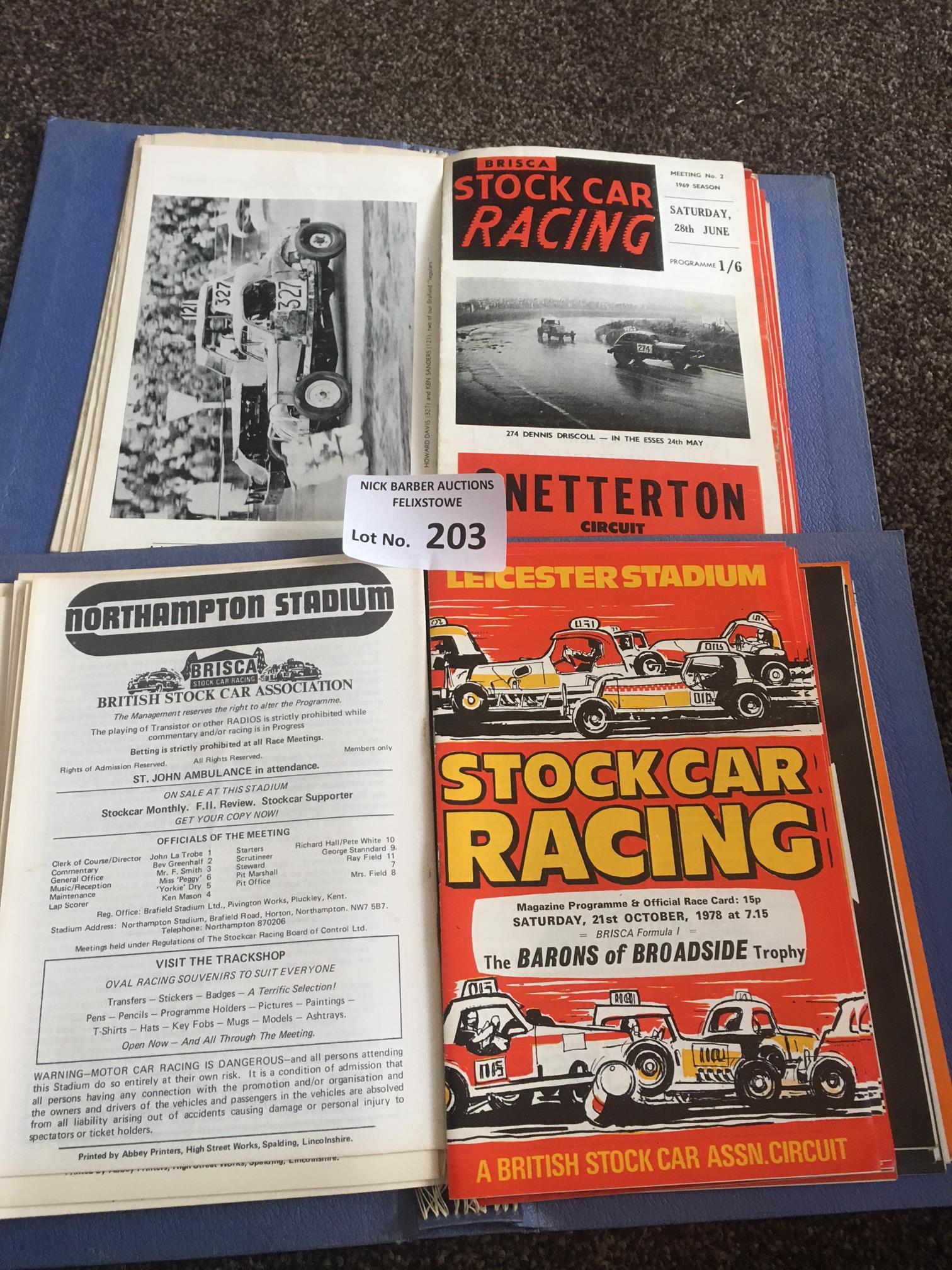 Stock Car : Two nice folders of progs late 1960's