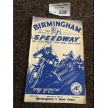 Speedway : Birmingham v New Cross programme 04/05/