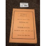 Speedway : Wembley v Wimbledon 17/09/1931 rare 4 p