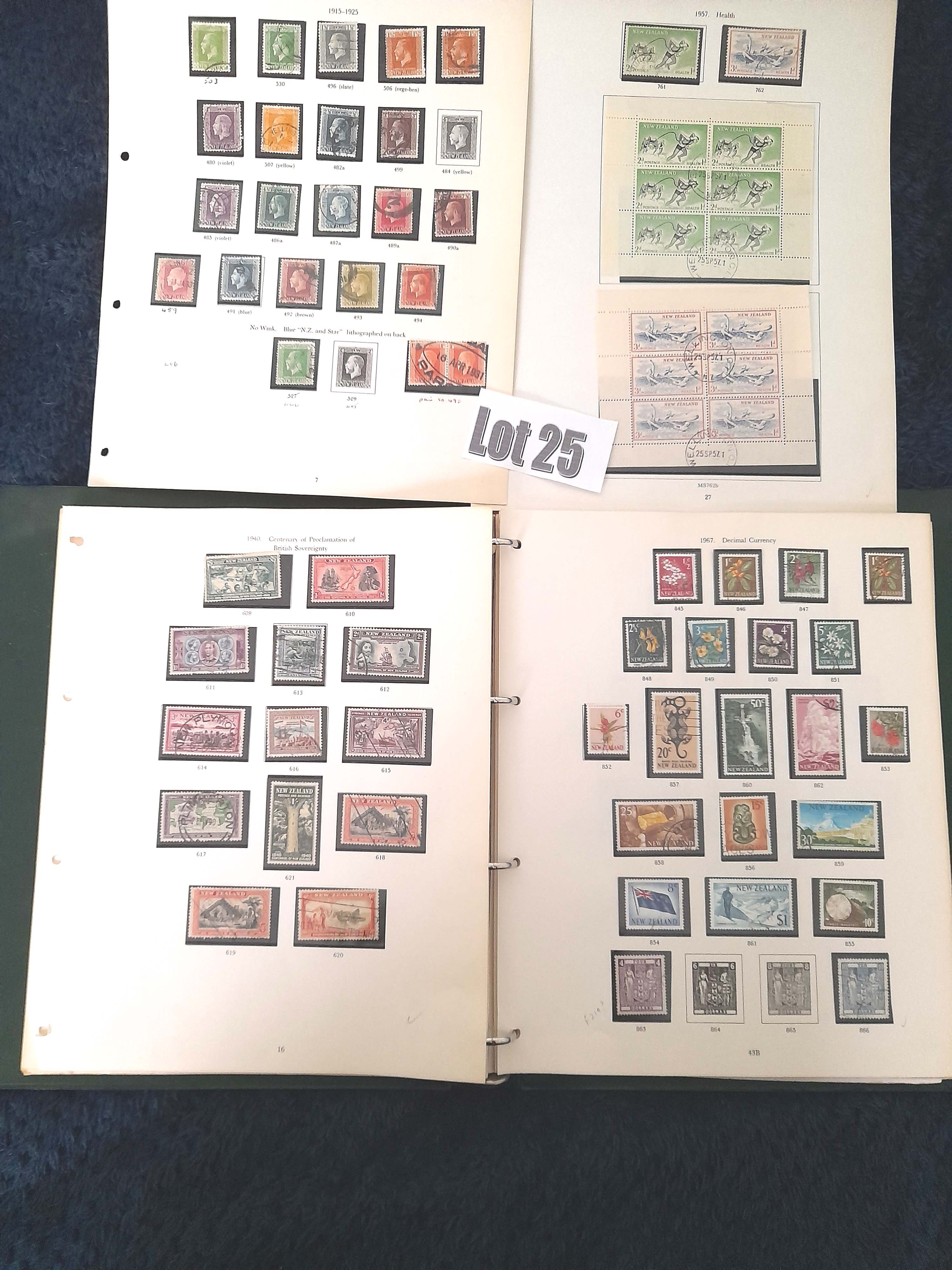 Stamps : NEW ZEALAND Mainly used collection in an