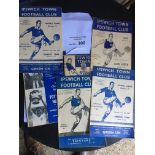 Football : Ipswich Town progs 1950's & handbook 19