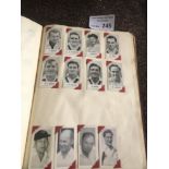 Cricket : Folder of cigarette Cards Test Cricketer