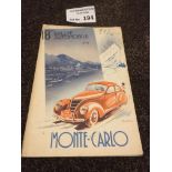 Motor Racing : 18th Automobile Rally - Monte Carlo