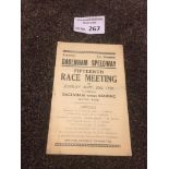 Speedway : Dagenham v Reading programme 20/09/1936