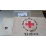 Militaria : German WW2 Red Cross armband and envel