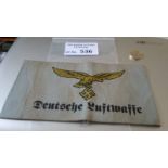 Militaria :German WW2 Luftwaffe armband - VF