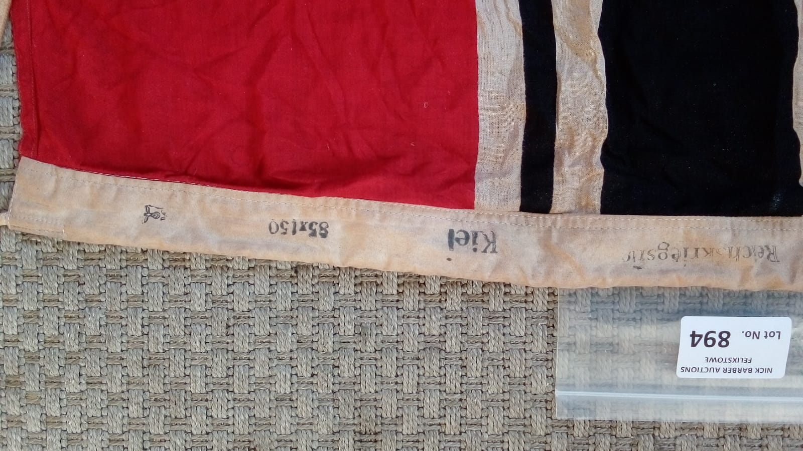 Militaria : German WW2 Battleflag 5x3 feet with is - Image 3 of 3