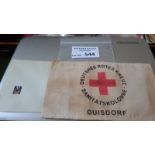 Militaria : German WW2 Red Cross armband and envel