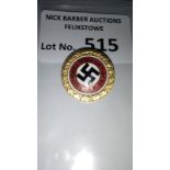 Militaria : German NSDAP Golden Party badge, Ges Gesch & iss