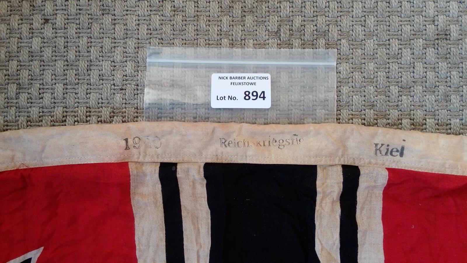 Militaria : German WW2 Battleflag 5x3 feet with is - Image 2 of 3