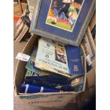 Football : Box of Ipswich Town memorabilia progs,