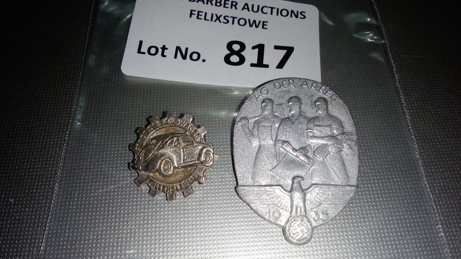 Militaria : German Labour interest, VW badge, & an