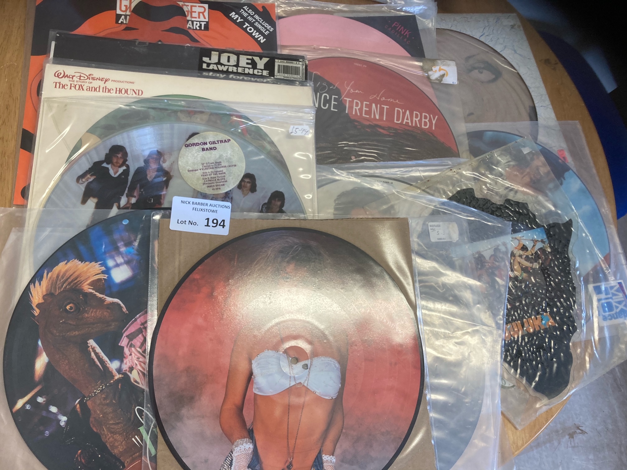 Records : 13 12" picture discs a few shaped - all