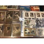 Postcards : 2 albums of various cards - vintage to