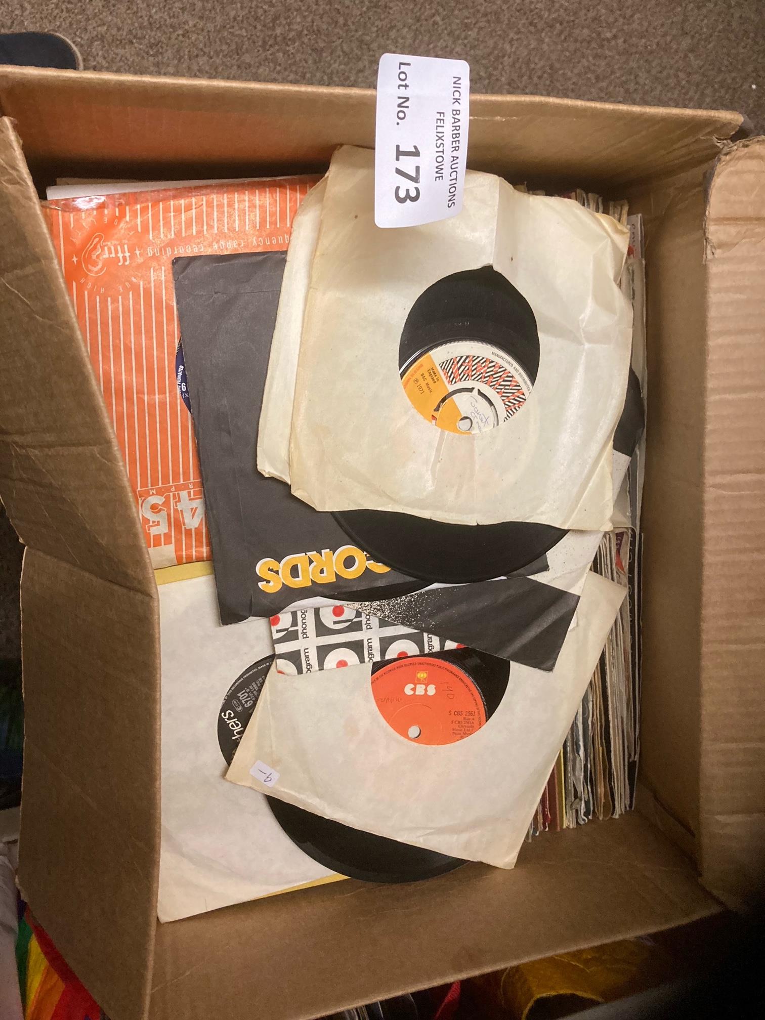 Records : Box of 250+ 7"singles good mix all in sl