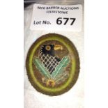 Militaria : German Snipers badge , well used - VF