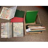 Stamps : 11 albums & stockbooks - box of Commonwea