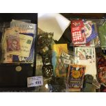 Collectables : Mixed lot inc coins, belt buckles,