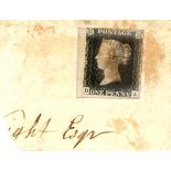 Stamps : GREAT BRITAIN 1840 1d Black on original