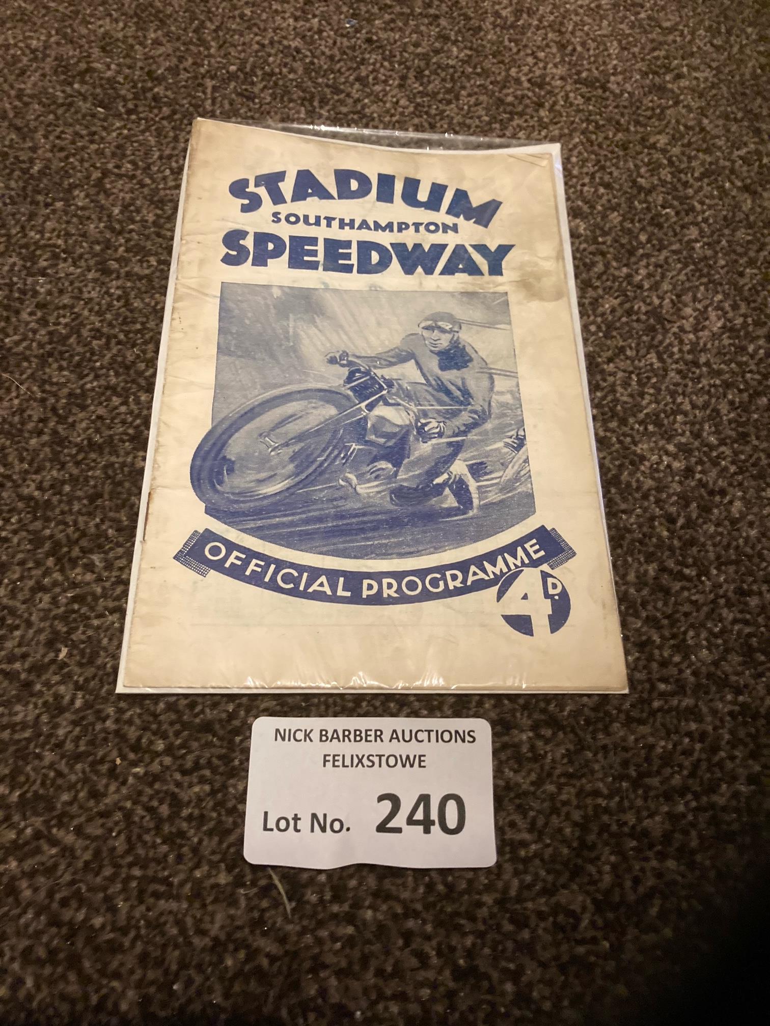 Speedway : Southampton - England v Australia unoff