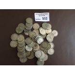 Coins : GB KGV silver florin coins - good cond 770