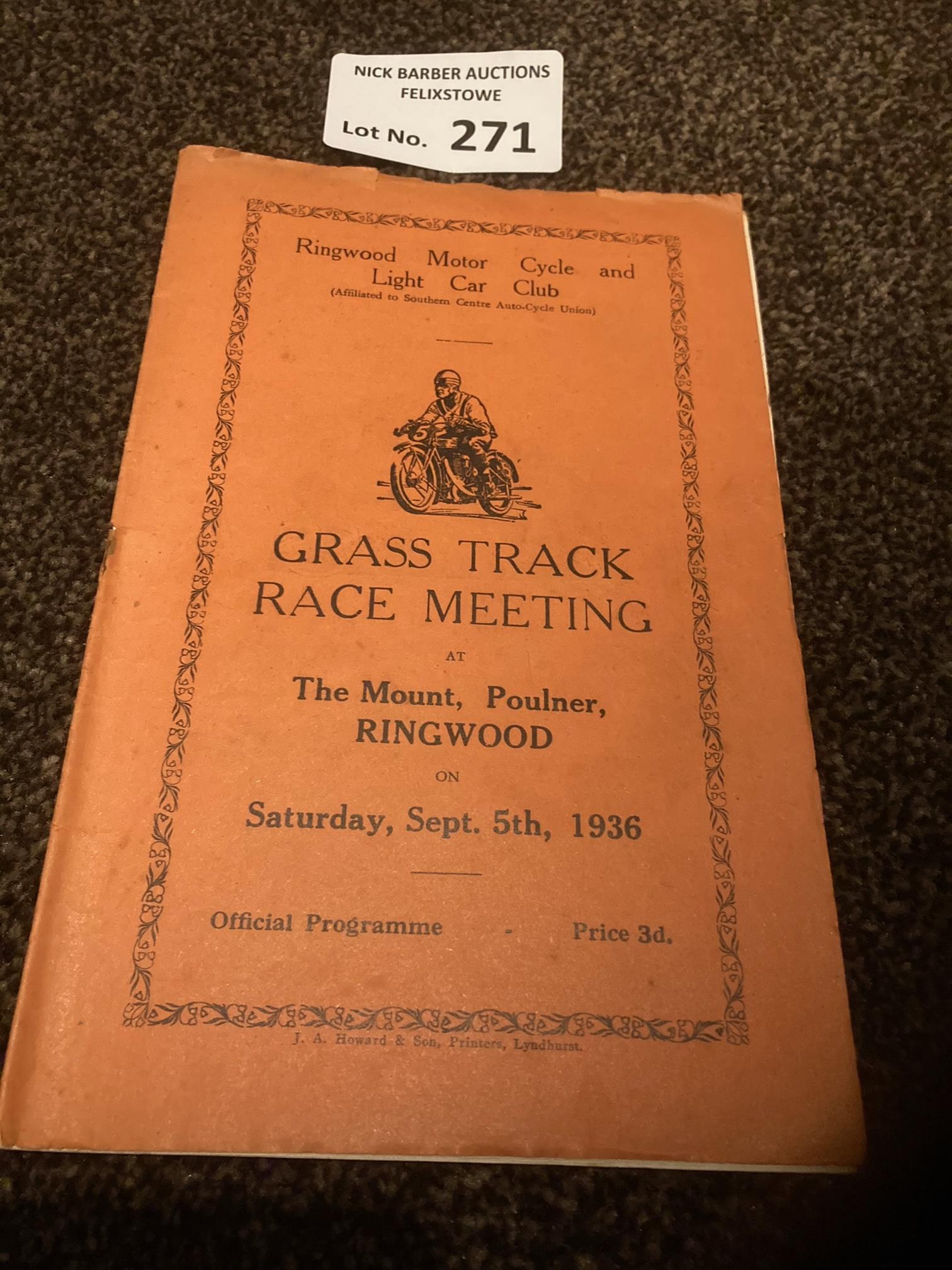 Grass Track : Grass Track- Ringwood - Poulner - Gr