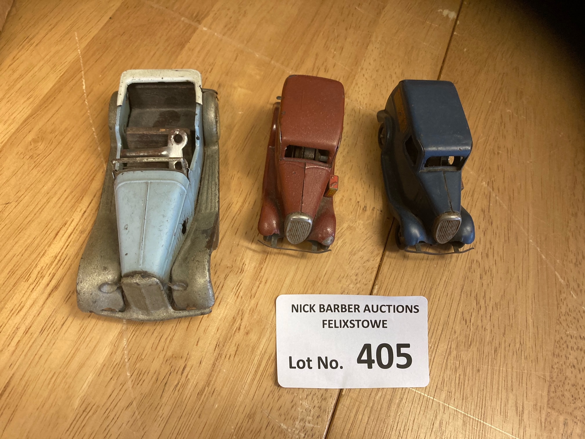 Diecast : Wind up tin vehicles x3 Triang Mini C nic