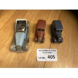 Diecast : Wind up tin vehicles x3 Triang Mini C nic