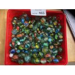 Collectables : Marbles - nice biscuit box full of