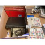 Stamps : Large heavy box of world stamp albums & c