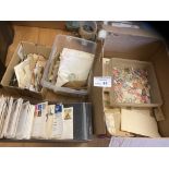 Stamps : Large box off paper/loose, packets, cover