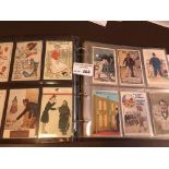 Postcards : 180 comic postcards in album - nice lo