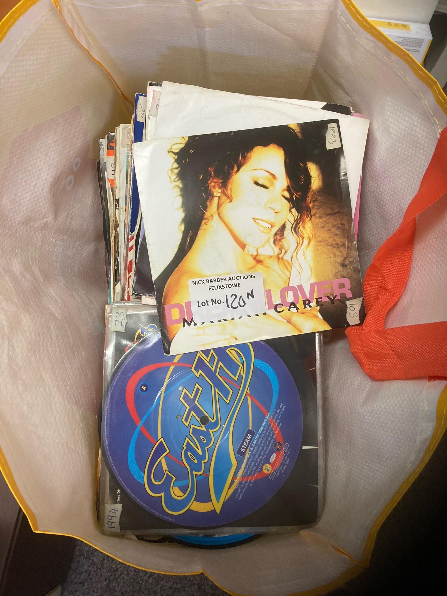 Records : Large bag of 250 mixed singles, good nam