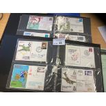 Stamps : Aviation covers in two albums x100 - all