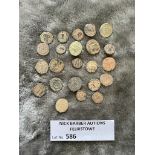 Coins : Collection of 23 Roman coins cond worn/fin