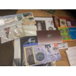 Stamps : Small collection of coin & medal covers i