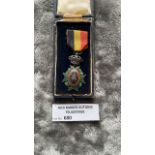 Militaria : Belgium Faithful service in case. Cond