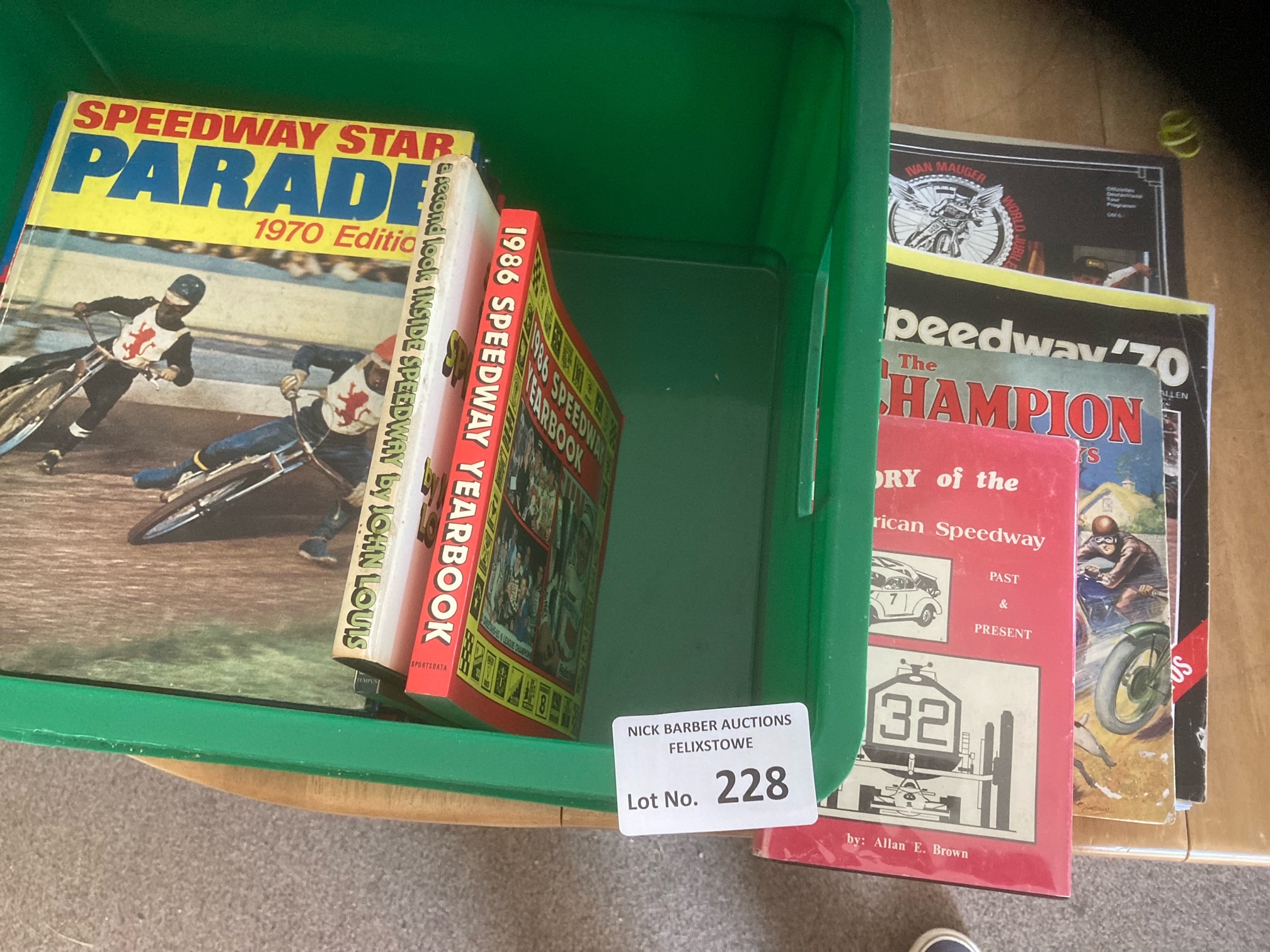 Speedway : Box of various books inc some vintage &