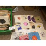 Records : Box of nice lot of 45's some demos inclu