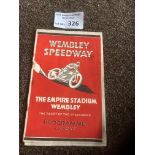 Speedway : Wembley - Farewell meeting programme 2