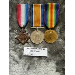 Militaria : 1914-15 Trios Medal group to Pte. F. B