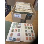 Stamps : Good box of 66 circulated club books - mo