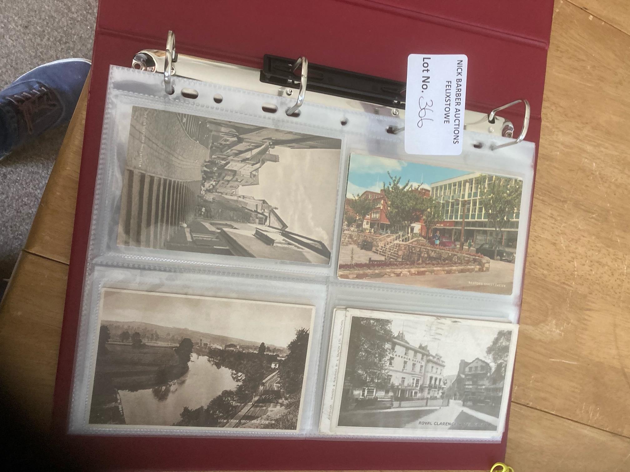 Postcards : Album of cards many Exeter few RP's (5