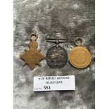 Militaria : 1914-15 Trios Medal group to L/C Toppi