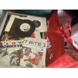 Records : Large bag of 7" singles x250 good mix -