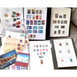 Stamps : Box of 4 Albums and one stockbook inclu