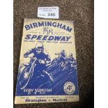 Speedway : Birmingham v Sheffield 14/09/1938 - in