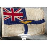 Militaria : British RAF 1918 Flag, heavily stamped