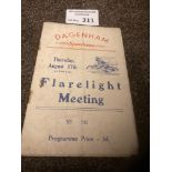 Speedway : Dagenham - flarelight meeting 17/08/193