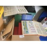 Stamps : Box of stamps/albums inc stockbooks GB Wi